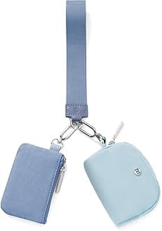 Mini Zip Around Wristlet Wallets for Women -KeyChain Wallet with Detachable Dual Pouch Wristlet -Key Chain Coin Purse Small Wallets