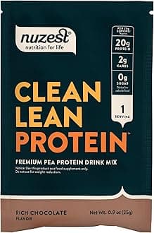 Rich Chocolate Clean Lean Protein - Premium Vegan Protein Powder, Plant Protein Powder, European Golden Pea Protein, Single Serving