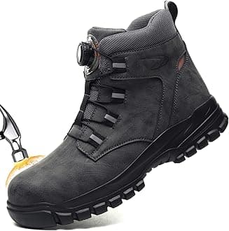 Safety Shoes for Men Waterproof Steel Toe Boots for Men Slip Resistant Safety Industrial Boots Safety Work Boots Construction Boots