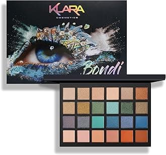 24 Eyeshadow Palette - Eye Makeup Palette with Matte, Shimmer and Metallic Finishes - Face Makeup Palette - Bondi - 2.5 oz