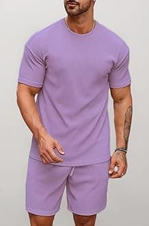 SMOWKLY Men's Premium Cotton Blend Pyjama Set || Stylish Round Neck T-Shirt and Shorts || Casual Night Suit Wear Set for Man