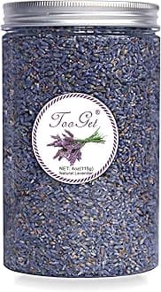 TooGet Culinary Dried Lavender Buds, 100% Raw Highland Grow Lavender Flowers, Ultra Blue Premium Grade Lavenders with Food Grade PET Plastic Bottle (4 OZ)