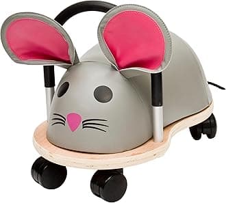 Wheelybug Toddler Wooden Ride-On, Multi-Directional Castor Wheels, Safety Certified Developmental Toy for Outdoor/ Indoor Fun, Small (1 - 3 Years), Mouse
