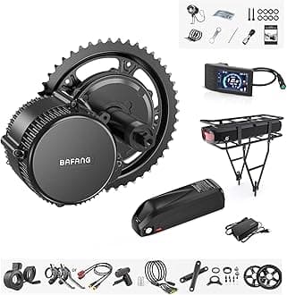 BAFANG BBS02B 36V/48V 500W Mid Drive Kit 48V Ebike Motor with DIY LCD Bafang Display/Controller Electric Bikes Conversion kit for 68-73mm BB Mountain Bike