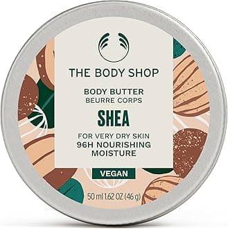 The Body Shop Shea Body Butter – Hydrating & Moisturizing Skincare for Very Dry Skin – Vegan – 1.62 oz