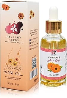Yoni Oil Feminine Oil (1 oz) Eliminates Odor, Menstrual Support, Restores PH Balance, Helps and Soothes Itching and Burning, Herbal Blend with Calendula, Clove Oil, and Angelica Extract (Calendula)