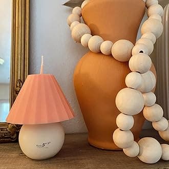 Sapi'S Scented Lamp Shape Candles for Home Decoration 150G, 11 CM x 8CM, 20 Hours Burn (Pink & White)