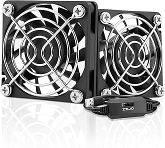 2 Packs USB Cooling Fan 60mm x 10mm 5V Brushless DC Fans Variable Speed for PC Computer Raspberry Pi Router Terrarium Helmet