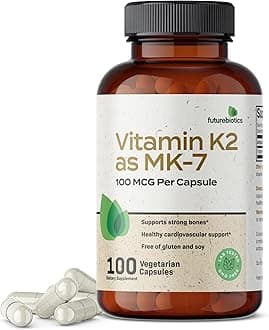 Vitamin K2 as MK-7, 100 mcg, 100 Vegetarian Capsules