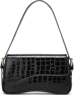 Shoulder Bag for Women Y2K Crossbody Purse PU Leather Underarm Handbag 2 Adjustable Strap for Daily Commute Travel