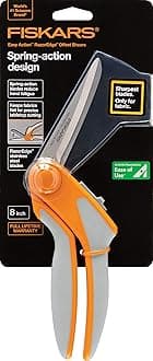 Fiskars 190850 8 Inch RazorEdge Easy Action Fabric Shears for Tabletop Cutting Stainless-Steel