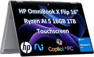 HP OmniBook X Flip 16 (Next Gen Envy 16 x360) 2-in-1 Touchscreen Laptop (16" FHD+, AMD Ryzen AI 5 340 (> Intel i7-1355U), 16GB DDR5, 1TB SSD) AI Copilot+ PC for Creator, Designer, Win 11 Pro