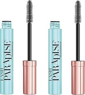 L'Oreal Paris Voluminous Makeup Lash Paradise Mascara, Voluptuous Volume, Intense Length, Feathery Soft Full Lashes, No Flaking, No Smudging, No Clumping, Black, 3 Count