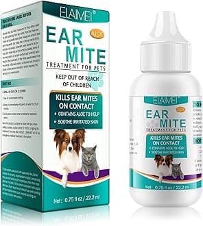 Ellisalano Pet Ear Cleaner for Ear Mite, Anti-Itch and Deodorizing Ear Cleaner