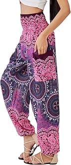 Boho Pants for Women - Hippie Harem Pants Women - Womens Yoga Pants – Comfy Bohemian Flowy Hippie Clothes