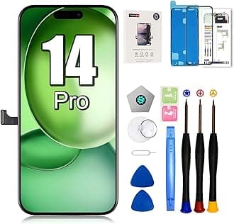 EFAITHFIX for iPhone 14 Pro Screen Replacement 6.1 Inch LCD 3D Touch Display Full HD Digitizer Frame Assembly (A2650, A2889, A2890, A2892) with Repair Tools kit Screen Protector Waterproof Adhesive