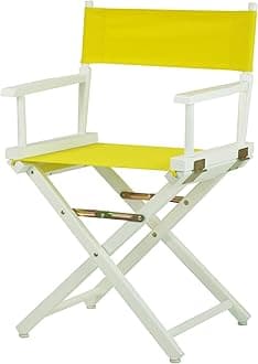 Casual Home18" Director's Chair White Frame with Yellow Canvas