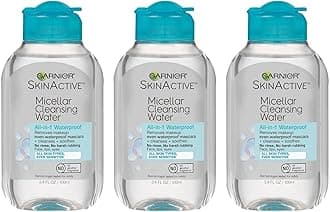 Garnier SkinActive Micellar Cleansing Water, All-in-1 Waterproof Makeup Remover and Facial Cleanser, 3.4 fl oz, 3 Pack