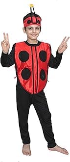 Kaku Fancy Dresses Lady Bird Insect Costume -Red & Black, 3-4 Years, for Boys & Girls
