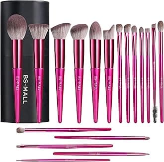 BS-MALL Makeup Brush Set 18 Pcs Premium Synthetic Foundation Powder Concealers Eye shadows Blush Makeup Brushes with black case