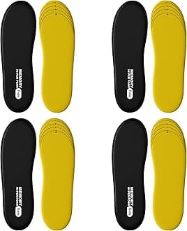 Frido Max Comfort Memory Hi-Per Foam Trimmable Insole compatible for Formal Shoes | Loafers | Running | and Casual Shoes | Small (4-8 UK) | Pack of 4