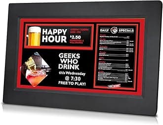 Sungale CPF1068 10" Desktop Commercial Digital Signage, Promote Company, Product, Service, or Organization with Images, Music, and Videos