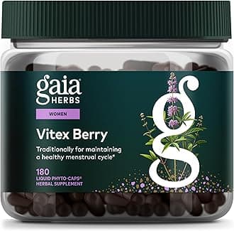 Gaia Herbs Vitex Berry - Vitex Traditionally Used to Support Hormone Balance for Women & a Healthy Menstrual Cycle* - 180 Vegan Liquid Phyto-Caps (90 Servings)