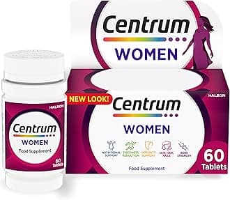 Centrum Pfizer, Multivitamin Tablets for Women, Pack of 60 Tablets