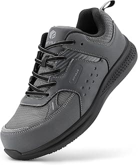 FitVille Wide Fit Safety Trainers for Men Composite Toe Lightweight Work Shoe Non Slip Industrial Warehouse Shoes