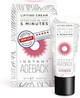 VITAYES Instant Ageback Lifting Cream, Dark Circle Bags Under Eye Remover, Anti Wrinkle and Fine Lines Face Lift Cream 0.52 Oz