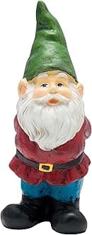 Alpine Corporation 11" Tall Classic Outdoor Garden Gnome Yard Statue Decoration