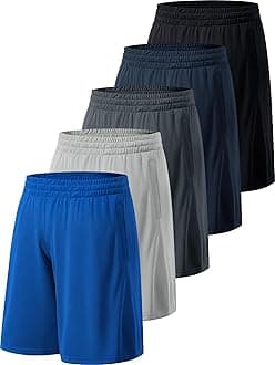 Men's Athletic Shorts with Pockets and Elastic Waistband Quick Dry Activewear Workout Shorts for Men