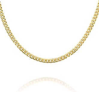 PAVOI Italian Solid 925 Sterling Silver, 22K Gold Plated Chain Necklaces | Snake, Square Box, Cable, Super Flex Curb, Miami Cuban and Rope Diamond-Cut Herringbone Necklace for Women and Men | MADE IN