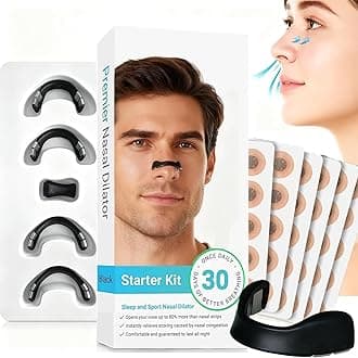 60Pcs Magnetic Nose Strips, Nose Magnet for Breathing, Anti Snoring Devices, Snoring Aids for Men, Reduce Snoring, Improve Sleep Quality(30Pairs)