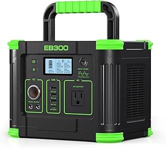 GRECELL Portable Power Station 300W, 288Wh Lithium Battery, 60W Fast Charging, Up to 300W(Peak 600W) AC Outlets, Solar Generator for Outdoor Camping RVs Home Use