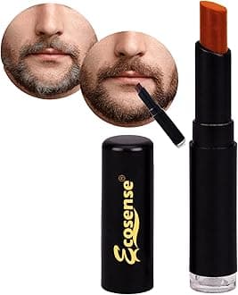 Beard & Moustache Touch-Up Color Stick, Brown 3g, Beard Pencil for Men, Moustache Colour for Men, Grey Hair Colour Stick, Natural Look, Long-Lasting Beard Dye, Easy, No-Mess Application