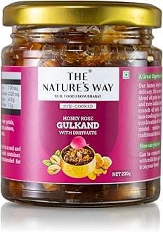 Premium Honey Gulkand with Dry Fruits 200g | Natural Rose Petals, Almonds, Cashews & Pistachios – Sweet, Healthy & Nutritious Delight Sun-Cooked