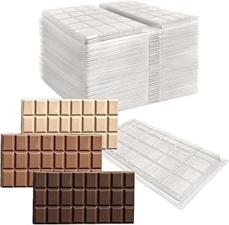 Plain Chocolate Bar Moulds - 100g - Packs of 1-600 (50 Moulds)