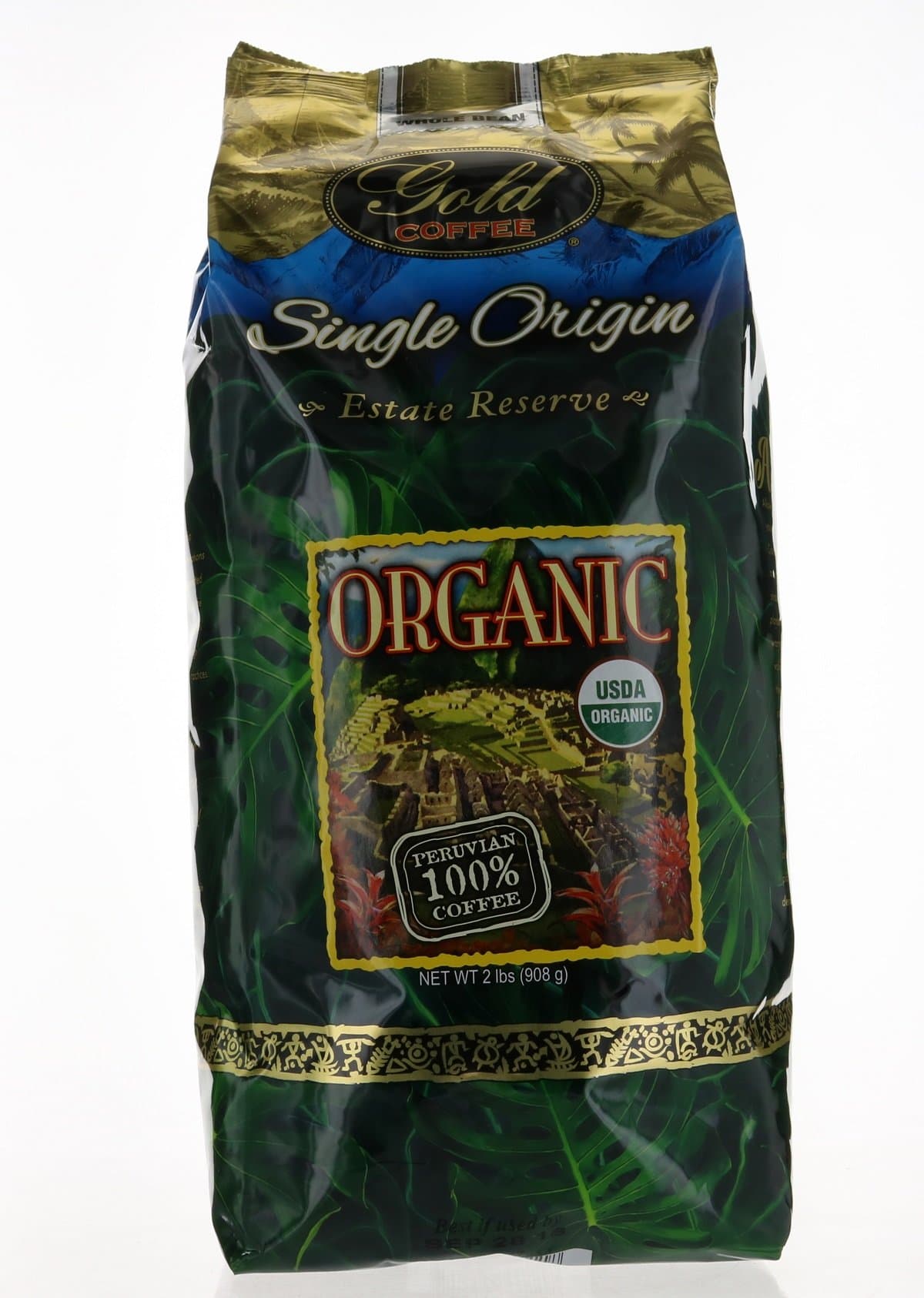 2 lb Single Origin Organic Peruvian 100% Whole Bean Coffee