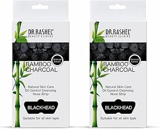 DR.RASHEL Bamboo Charcoal Nose Strip With Natural Charcoal And Bamboo Extracts - 10 Strips x 2 (Pack of 2)