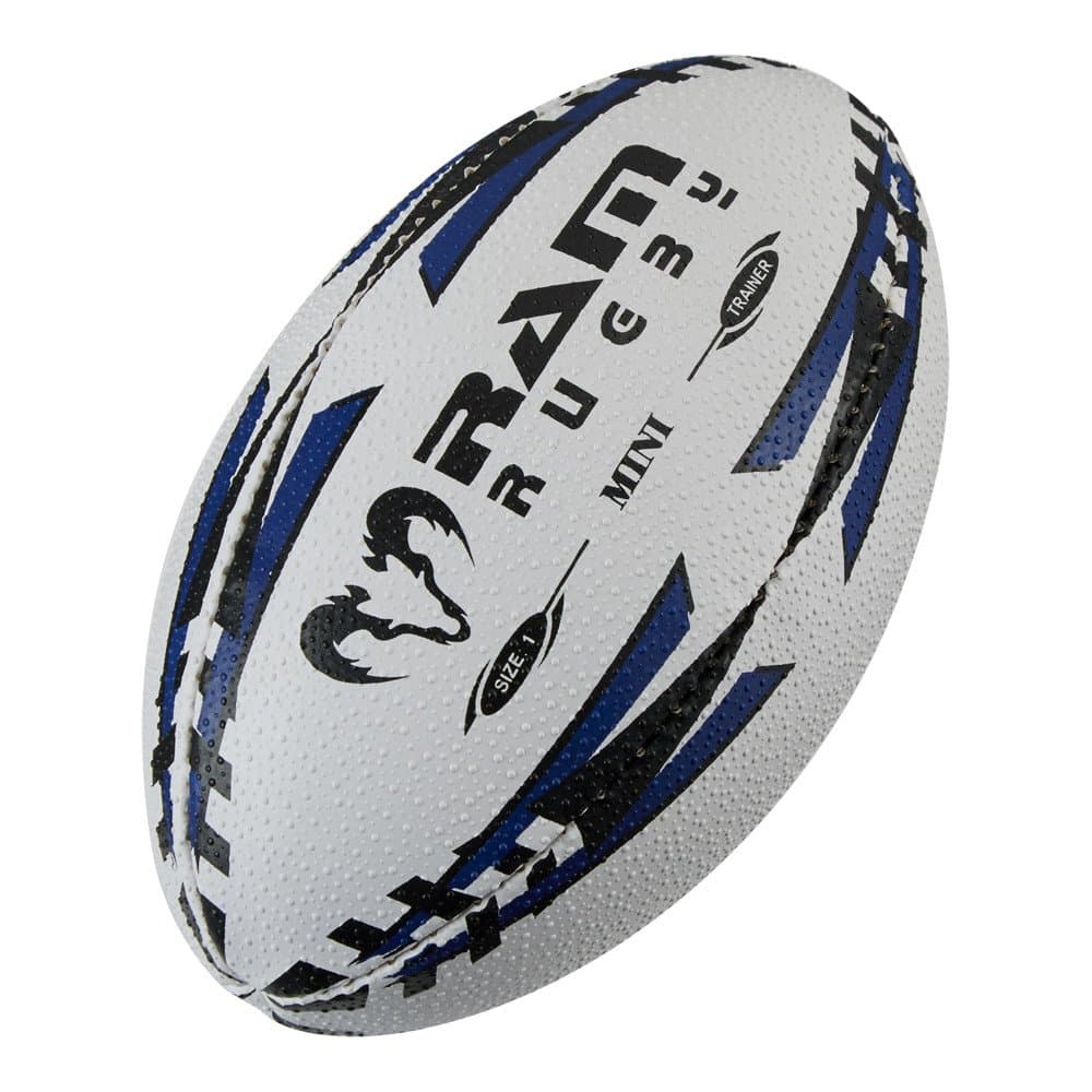 Mini Rugby Ball - Air Filled (Blue) or Softee (Red) - Size 1 (15cm) Fun Rugby Ball – Great Gift for Birthday or Christmas – Perfect for Kids & Minis Rugby – Corporate Gift or Stocking Filler