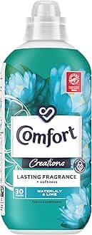 Comfort Creations Waterlily & Lime Fabric Conditioner with Stay Fresh technology for 100 days of freshness + fragrance* 30 washes (900 ml)
