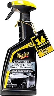 Meguiar's Ultimate Insane Shine Paint Glosser, Easy-to-Use Spray On and Wipe Off Product to Minimize Swirls and Enhance Glossy Paint Using Specialized Polymers, 16 Oz Spray Bottle
