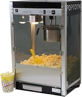 Paragon Contempo Pop 8 Ounce Popcorn Machine for Professional Concessionaires Requiring Commercial Quality High Output Popcorn Equipment, Black and Chrome