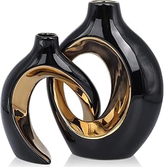 Snuggle Vase Black-Gold