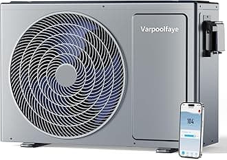 27000 BTU Above Ground Pool Heater 7000 Gallon Swimming Pool Heater Pump Heating or Cooling Electric Pool Heater for Inground Pool WiFi Control Schedule 120V 60HZ