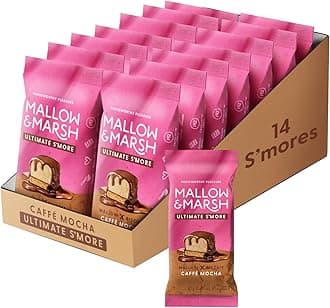 Ultimate S’more Bar - Caffé Mocha, Milk Chocolate Covered Coffee Marshmallow with Biscuit Base (14 x 42g)