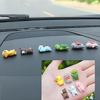 JIALTO Car Dashboard Accessories Cute Cartoon Couples Plastic Action Figure Figurines Balloon Ornament Car Dashboard Auto Interior Dashboard Accessories (Car Rabits),8 X 4 cm