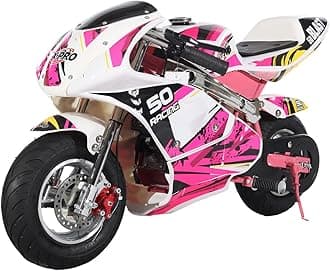 X-PRO Blast Mini Gas Pocket Bike, Gas-Powered Pocket Motorcycle, Perfect Mini Pocket Bike for Kids(Pink)