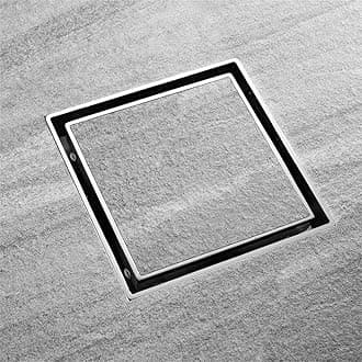 Shower Drain/Invisible Large Flow Brass Floor Drain/Bathroom Tile Insert Shower Drainer/with Removable Strainer Cover/Anti-Smelly/Anti Clogging